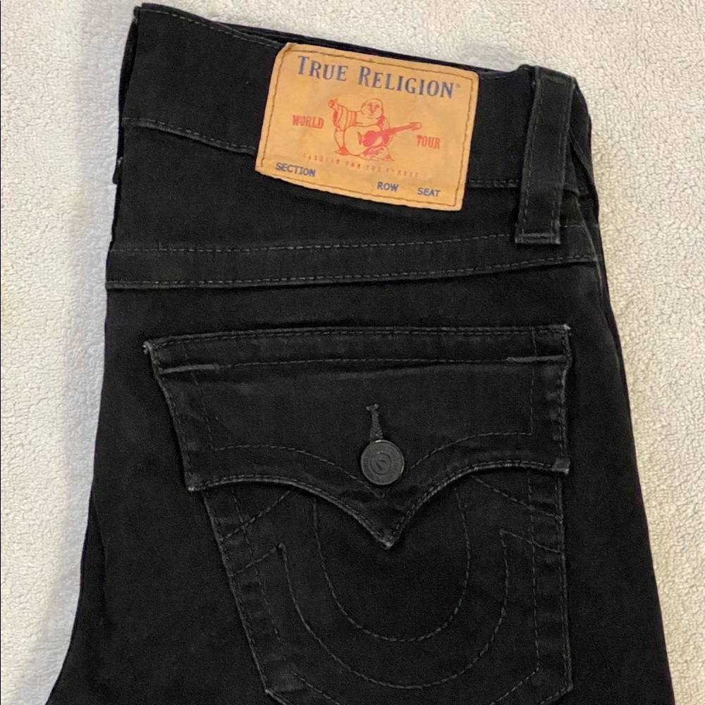 True Religion Mens Black Skinny Jeans
